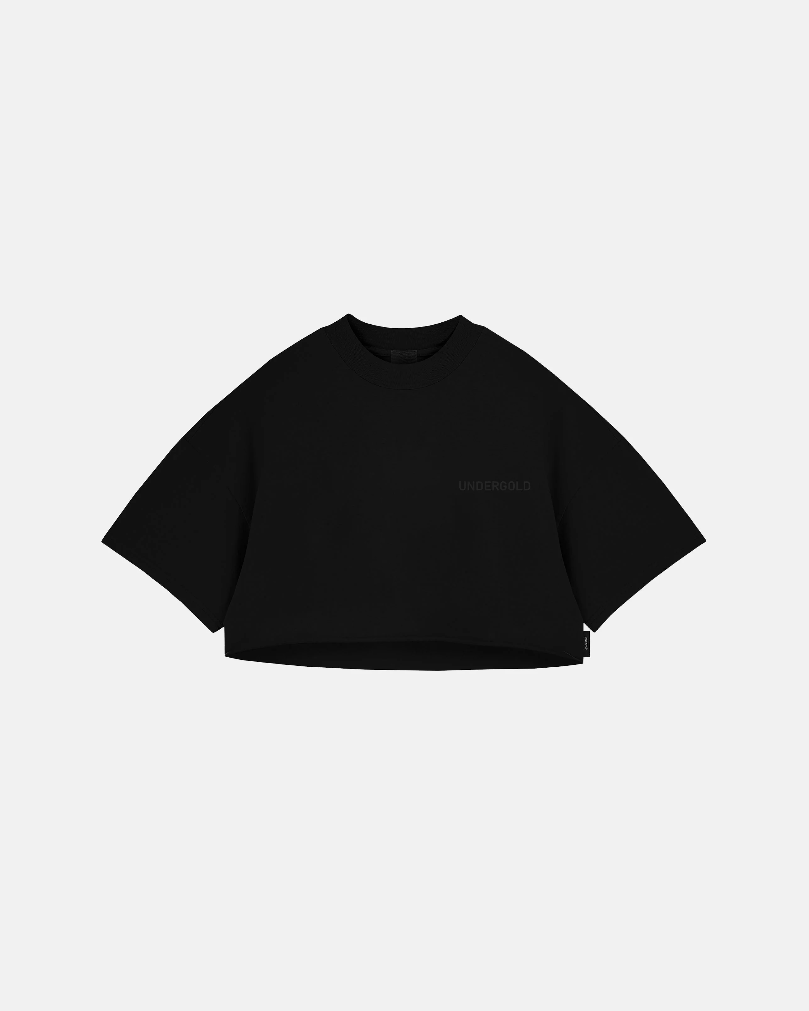 Line Logo Crop Top Black - Image 3