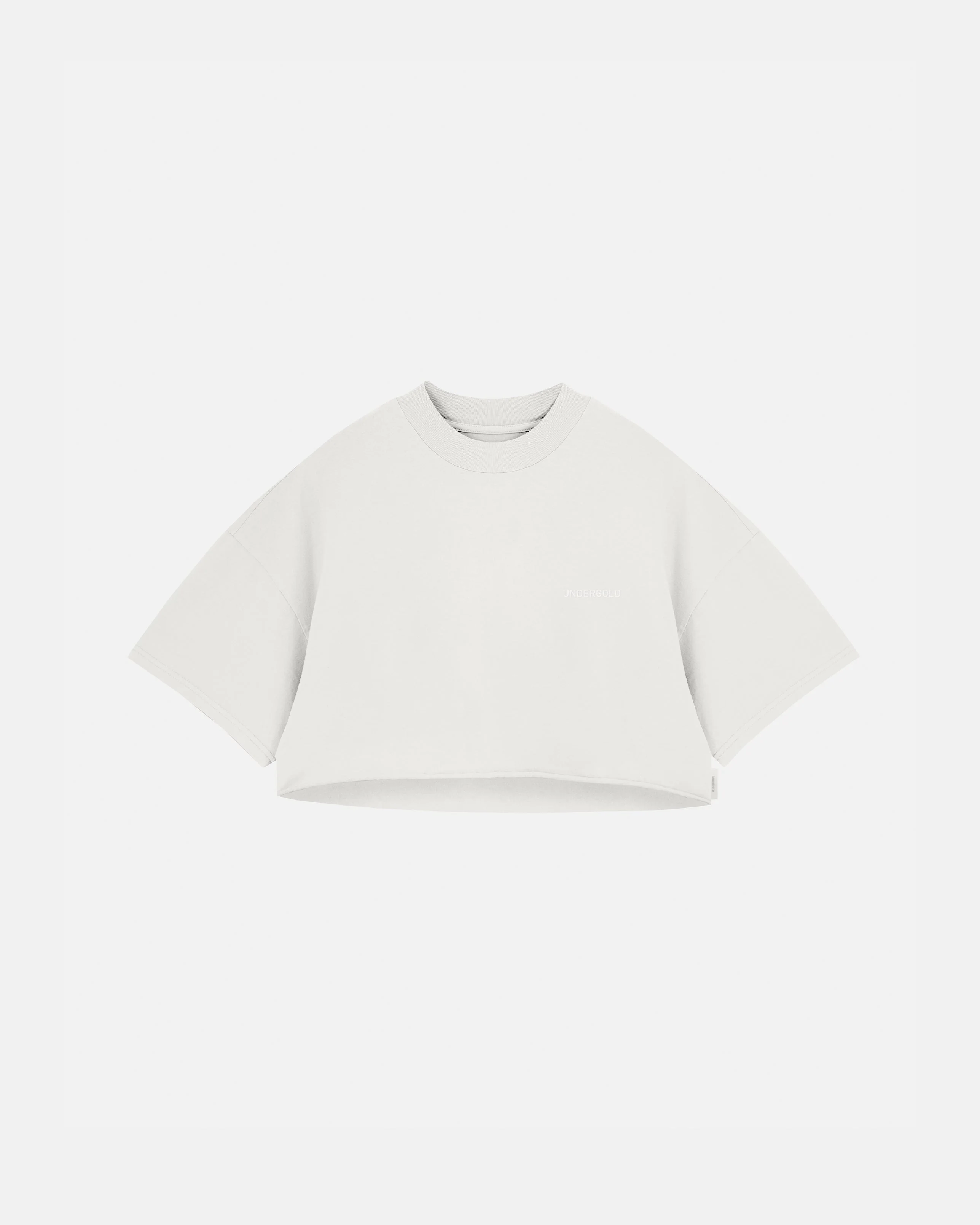 Line Logo Crop Top White - Image 3