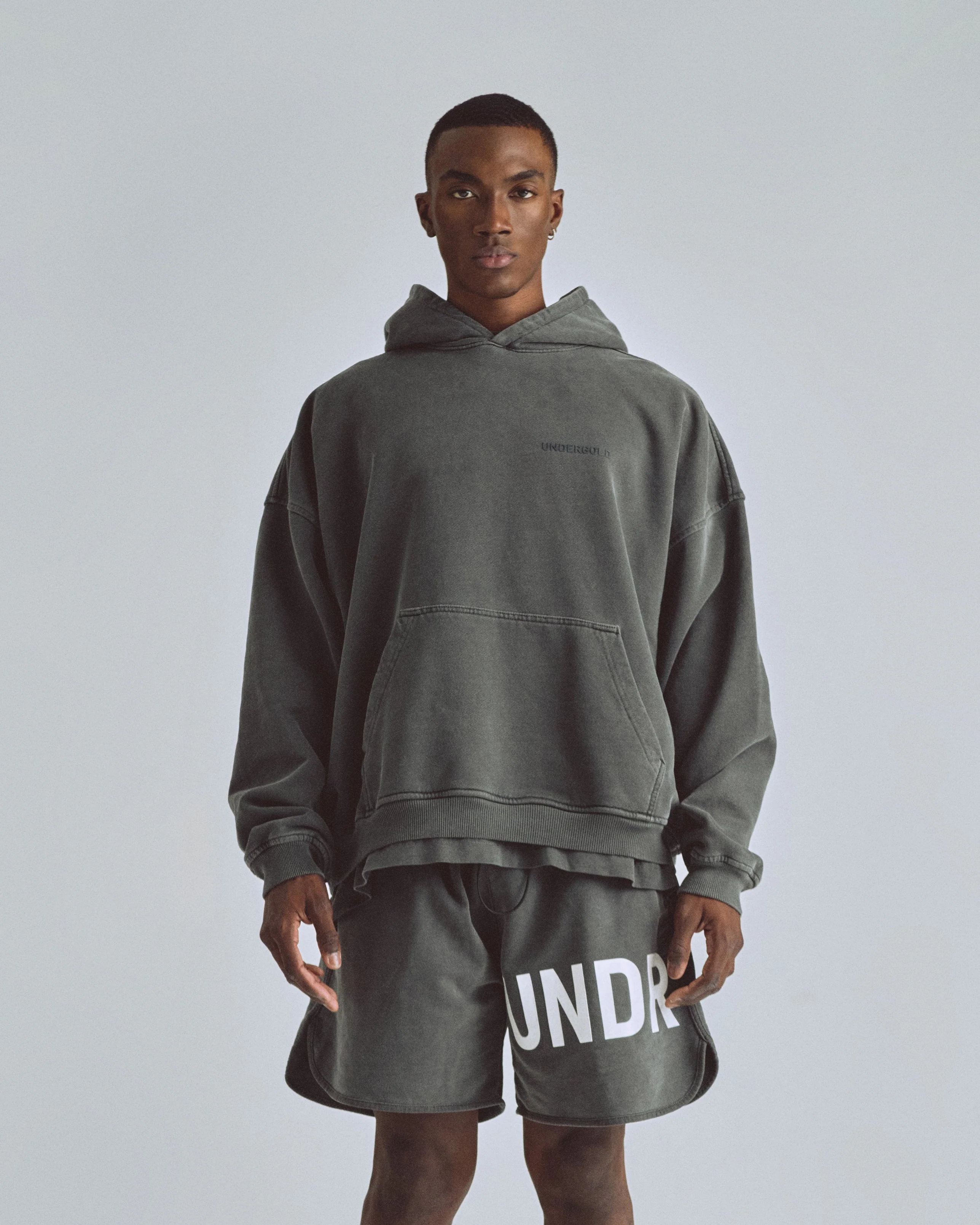 Line Logo Hoodie Vintage Gray - Image 8