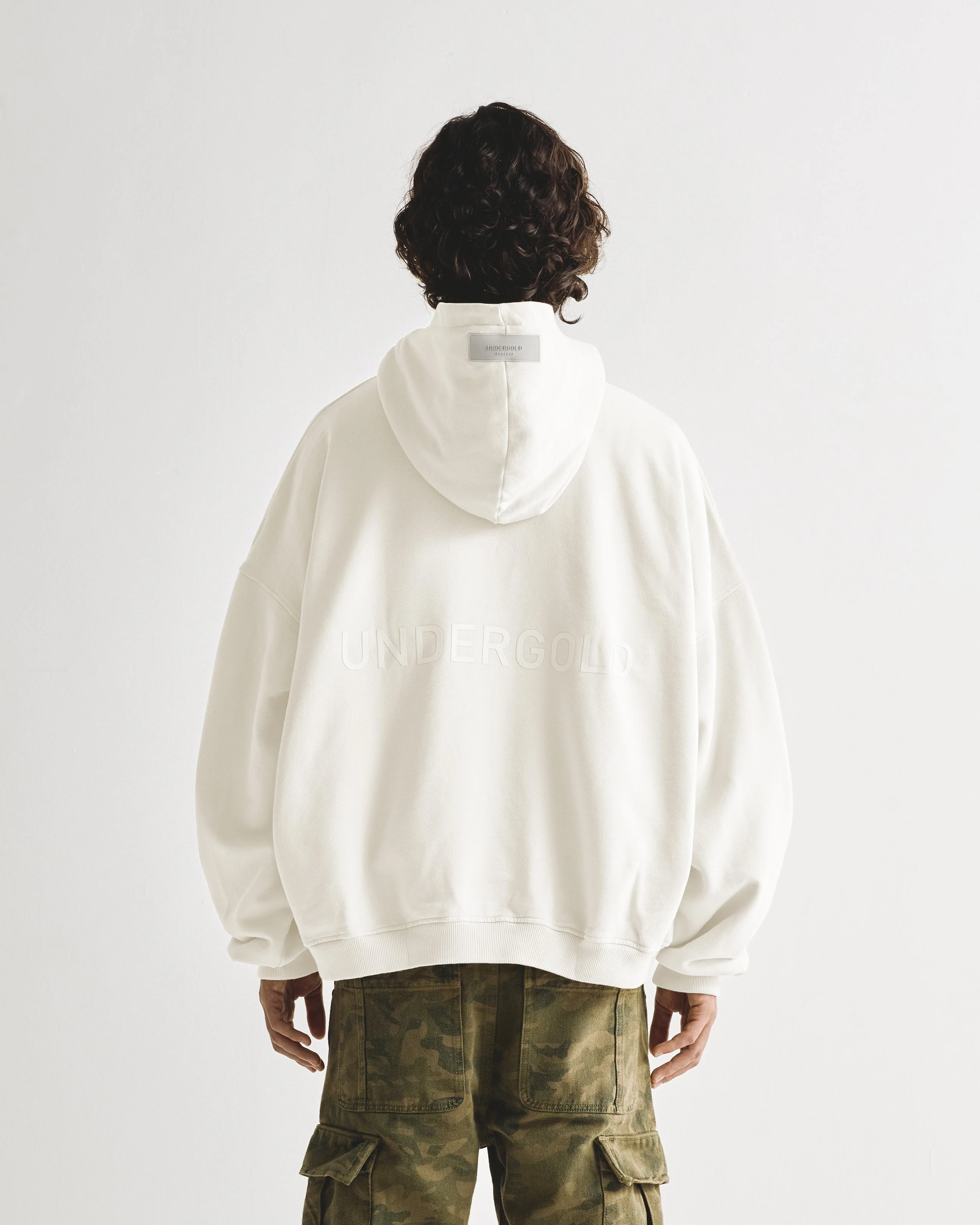 Line Logo Hoodie White - Image 3