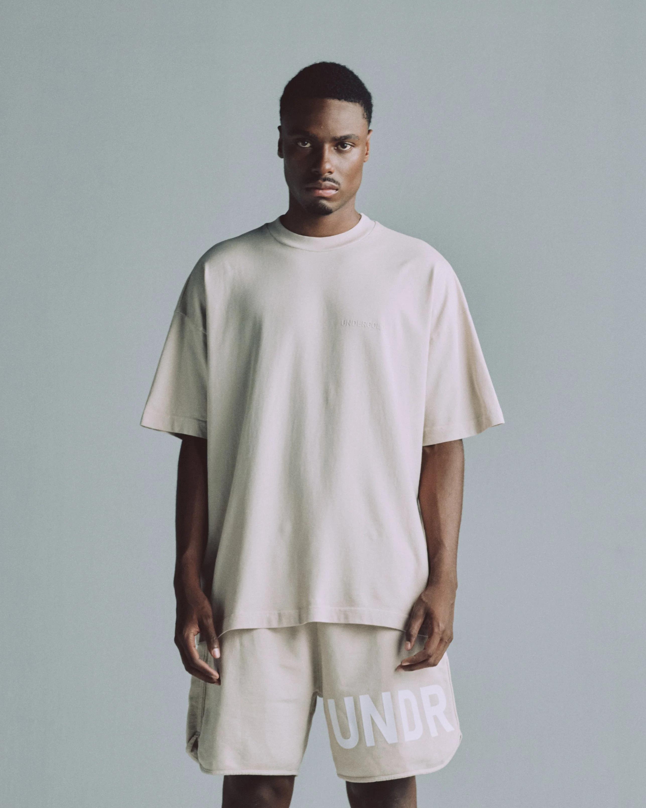 Line Logo Tshirt Cream - Image 2