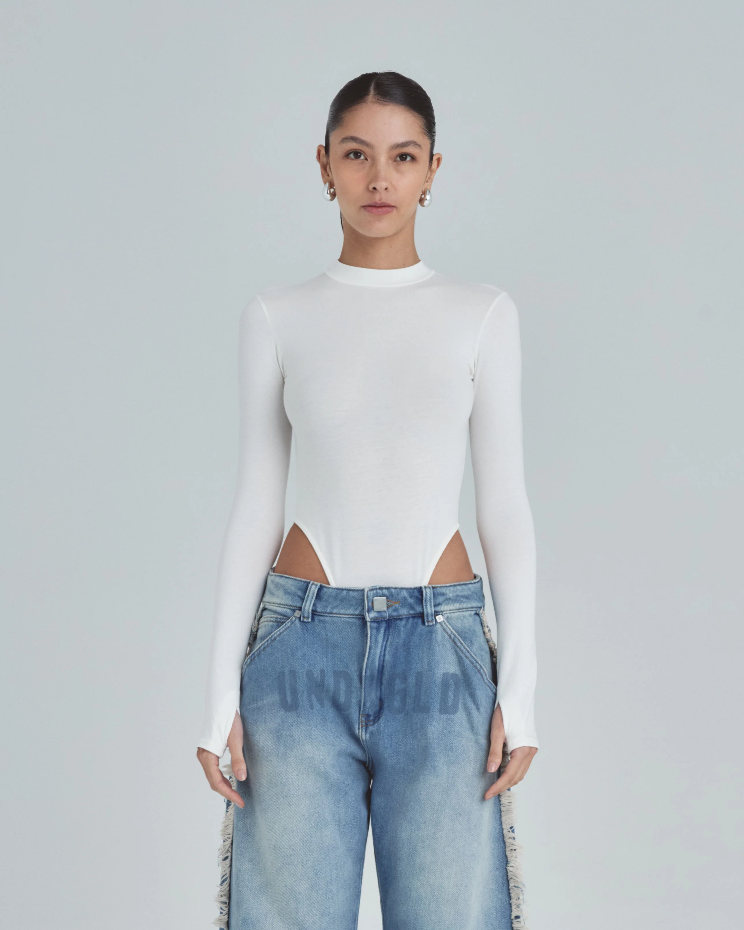 Line Undergold Studio Turtleneck Bodysuit White - Image 2