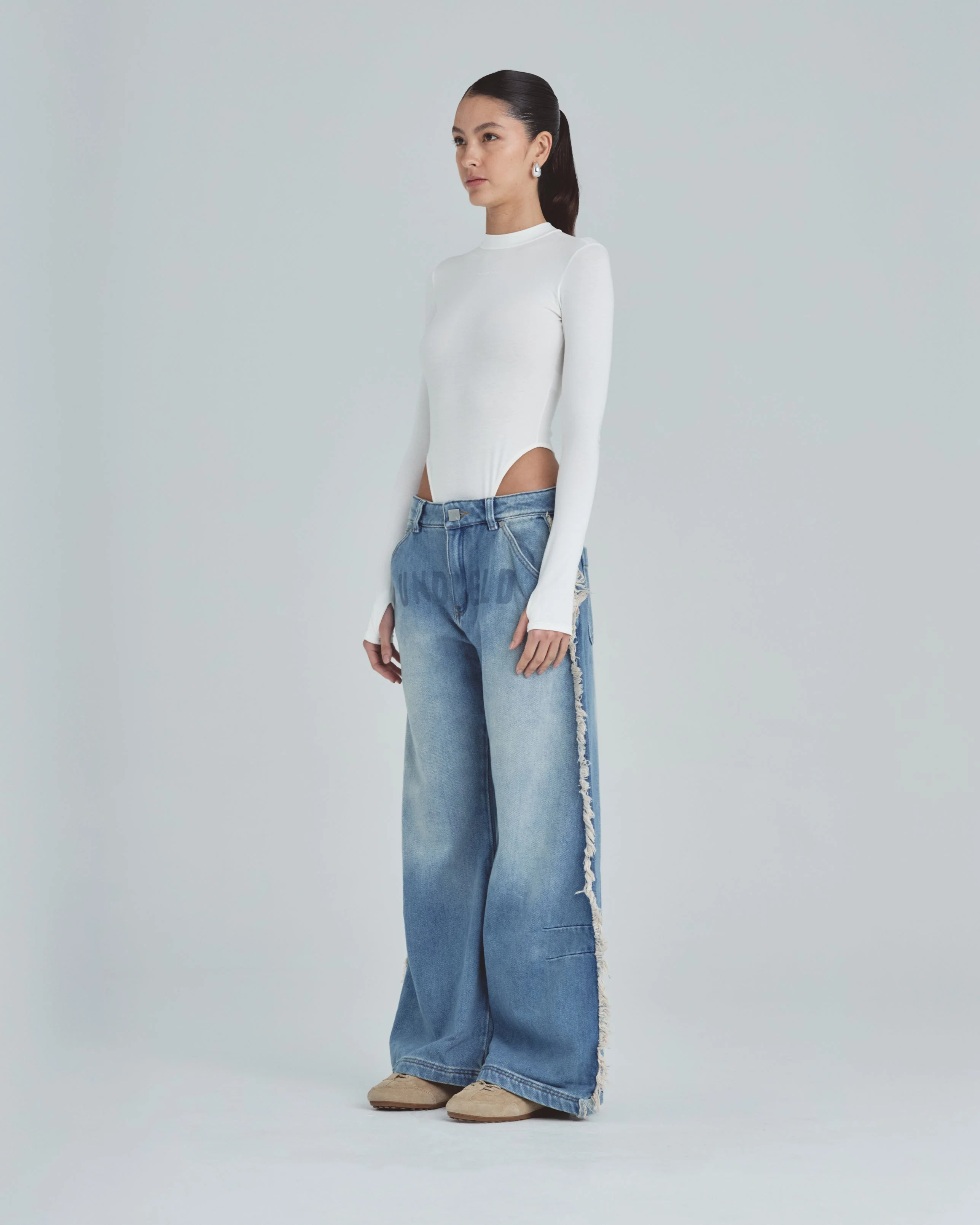 Line Undergold Studio Turtleneck Bodysuit White - Image 5