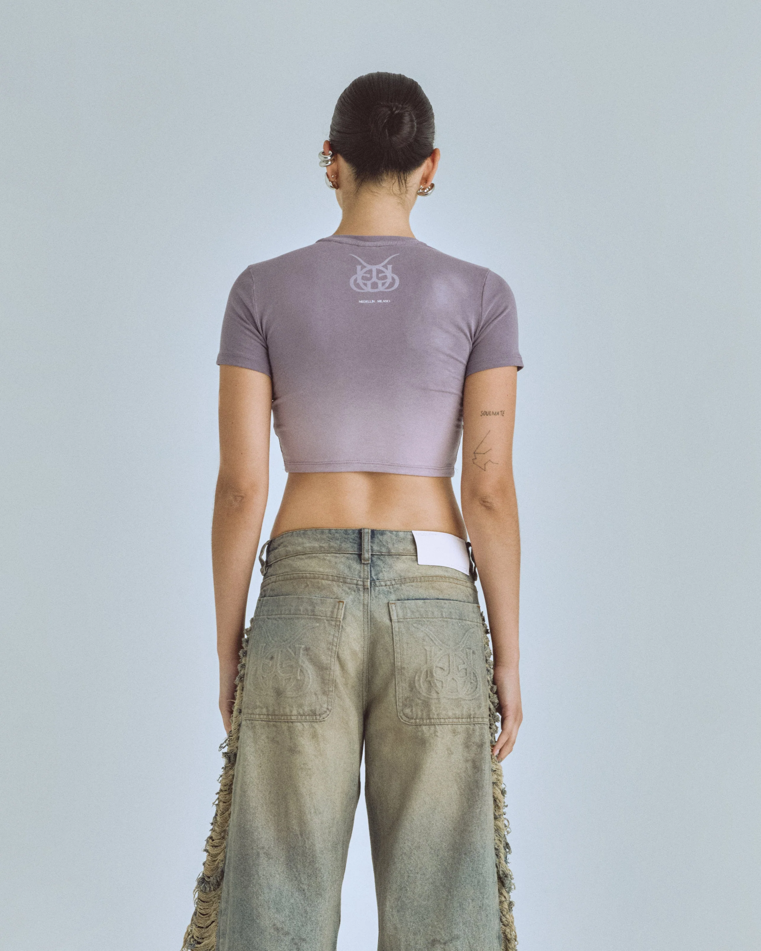 Santa Unión "Unión" Baby Tee Purple - Image 7