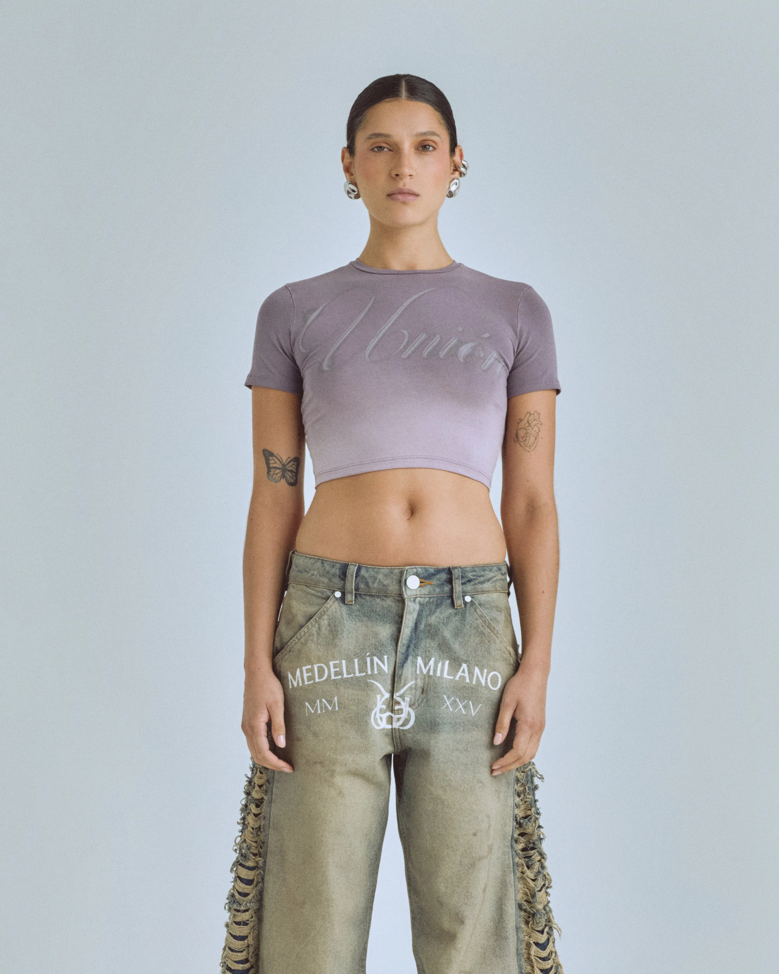 Santa Unión "Unión" Baby Tee Purple - Image 8