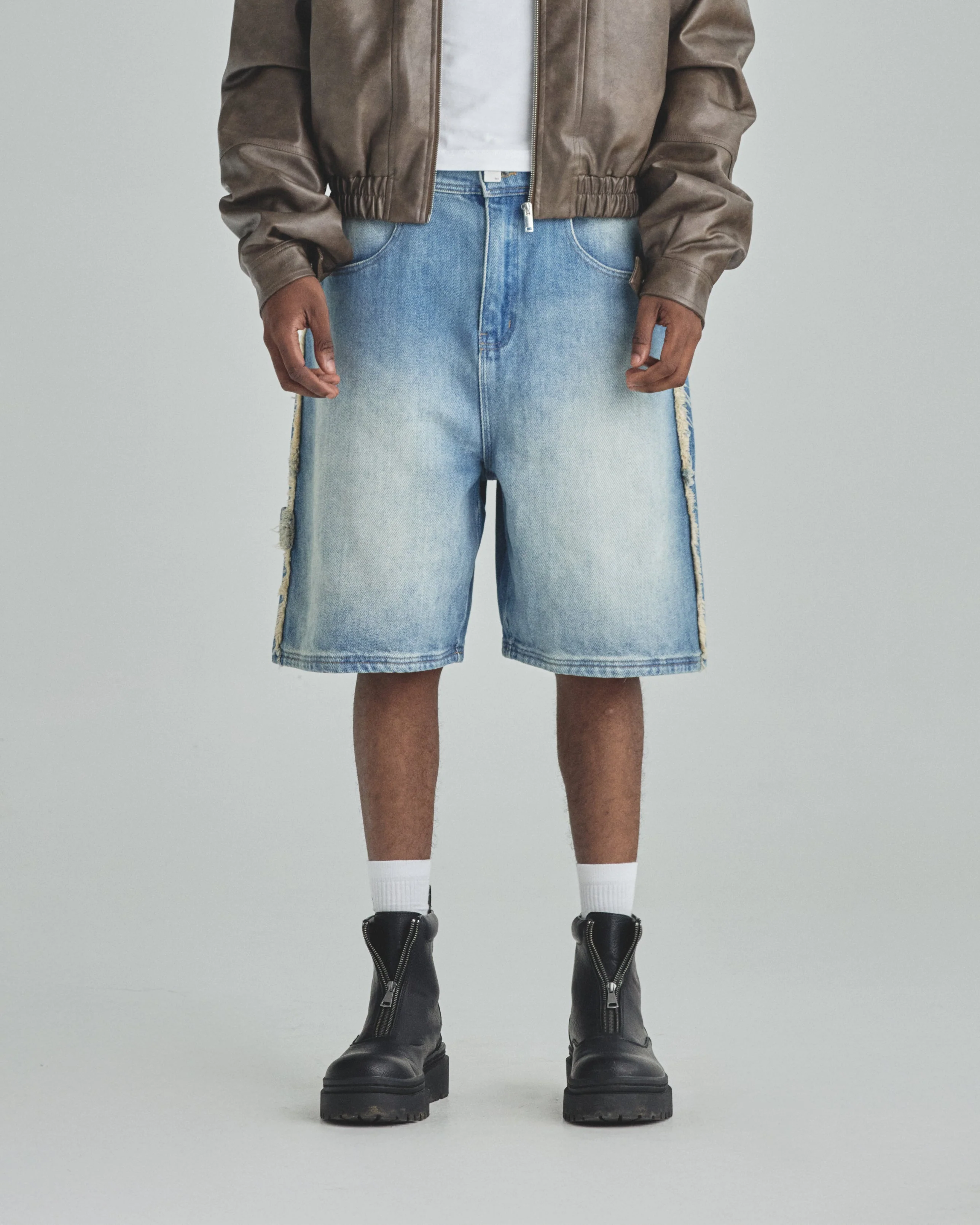 Spring Frayed Jorts Blue - Image 2