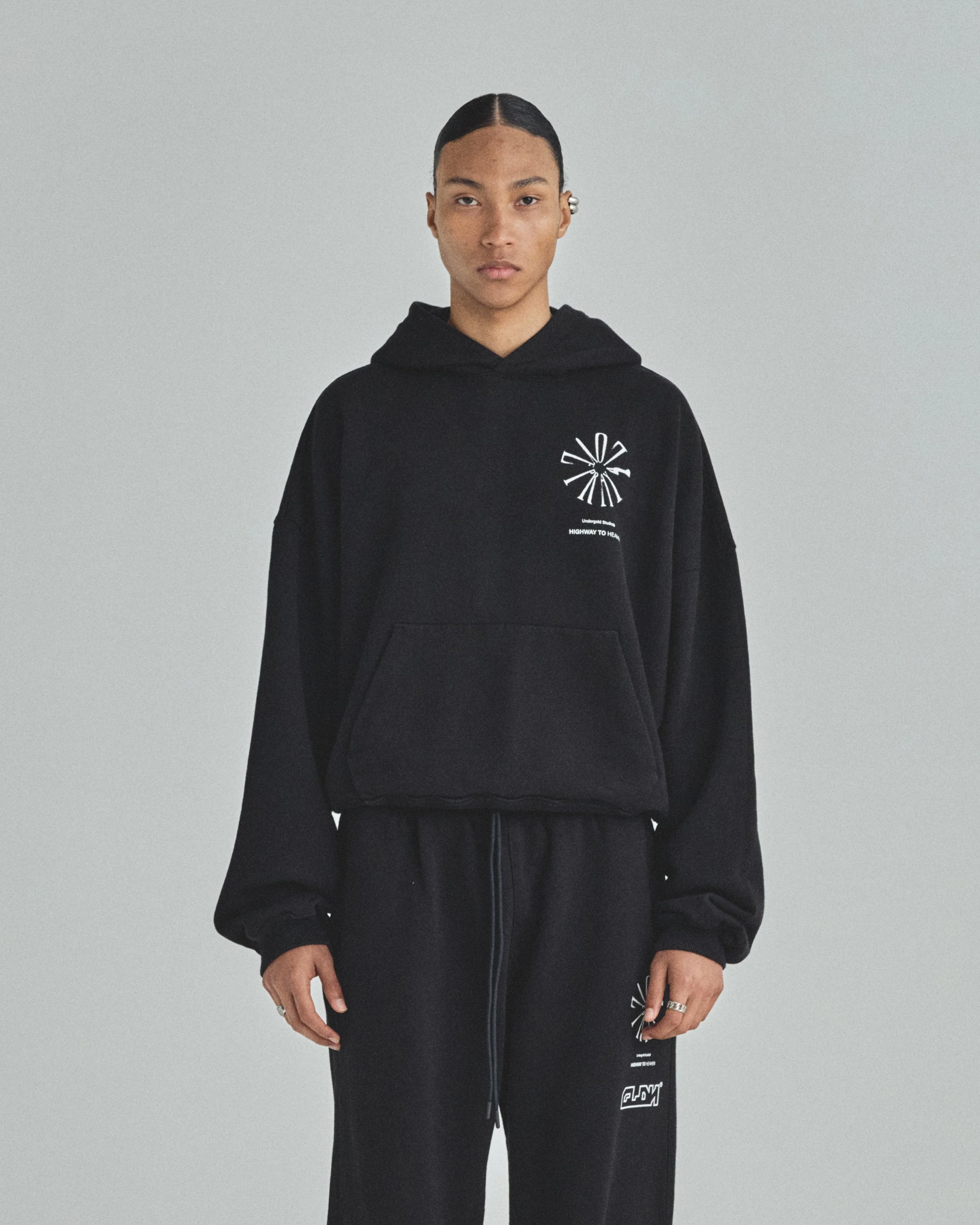 Spring Pray 4 Love Boxy Fit Hoodie Black - Image 2