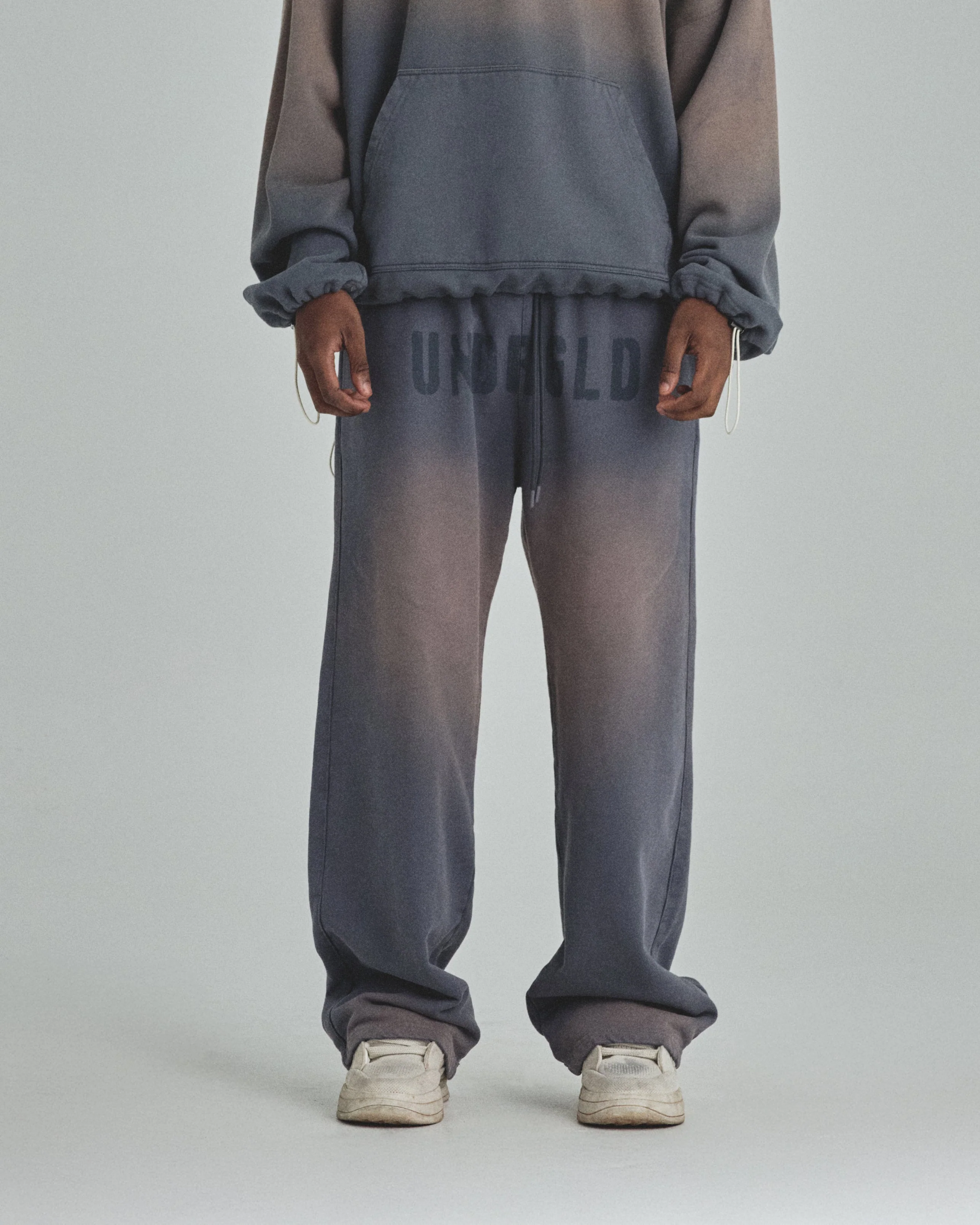 Spring Worn Logo Straight Pants Sandblast Gray - Image 2