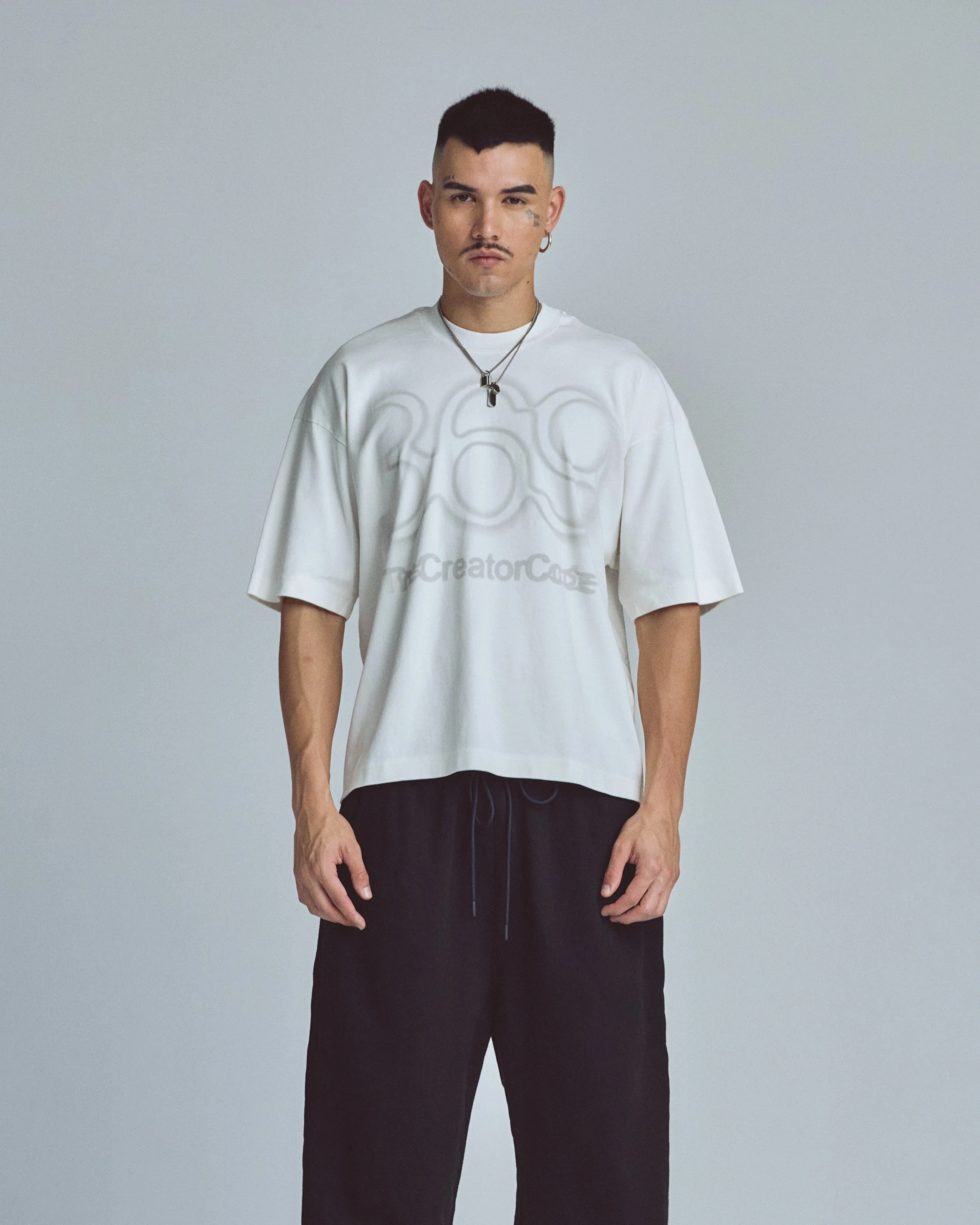 Stardust Code Boxy Fit Tshirt White - Image 8