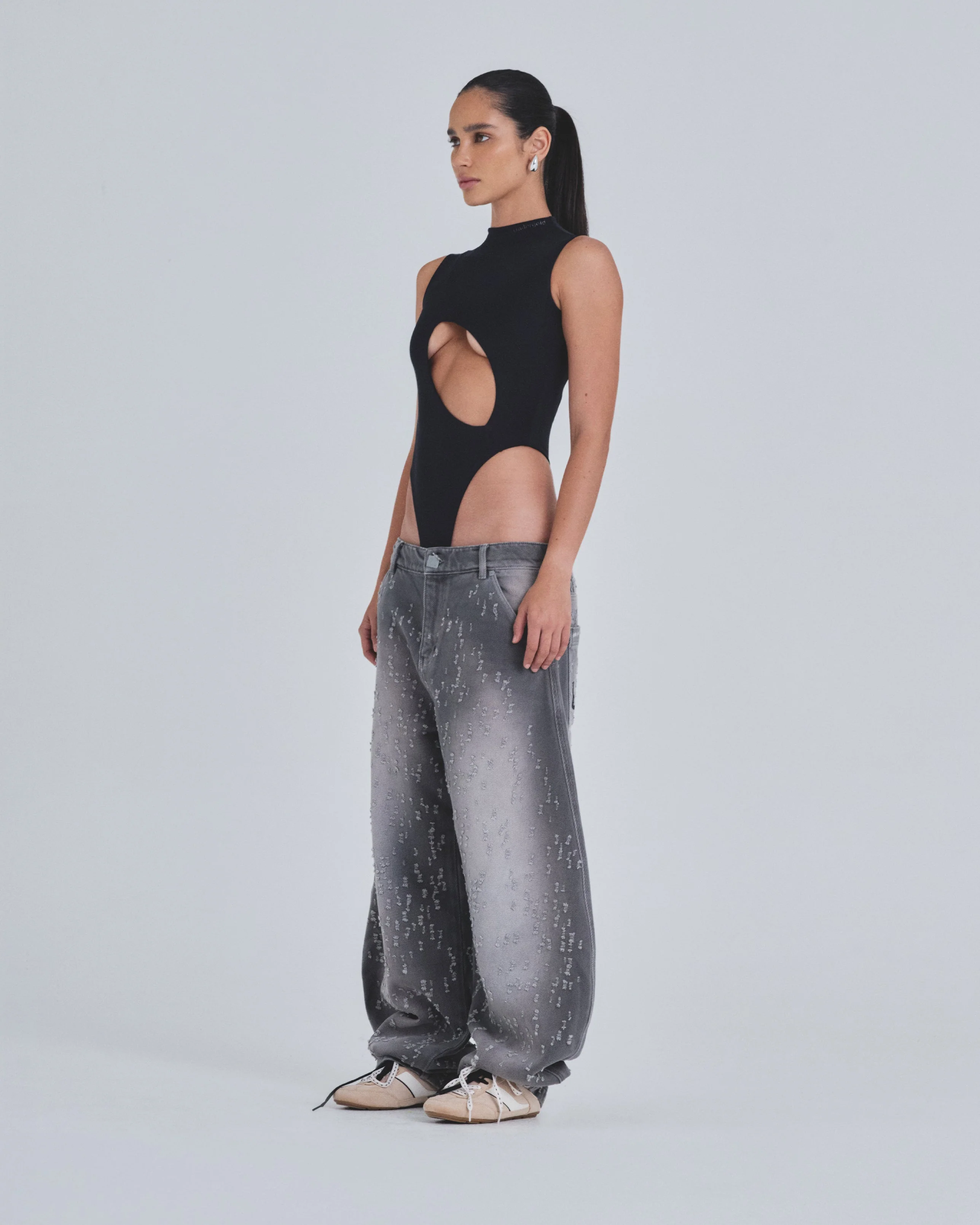 W Basics Asymetric Backless Body Black - Image 5