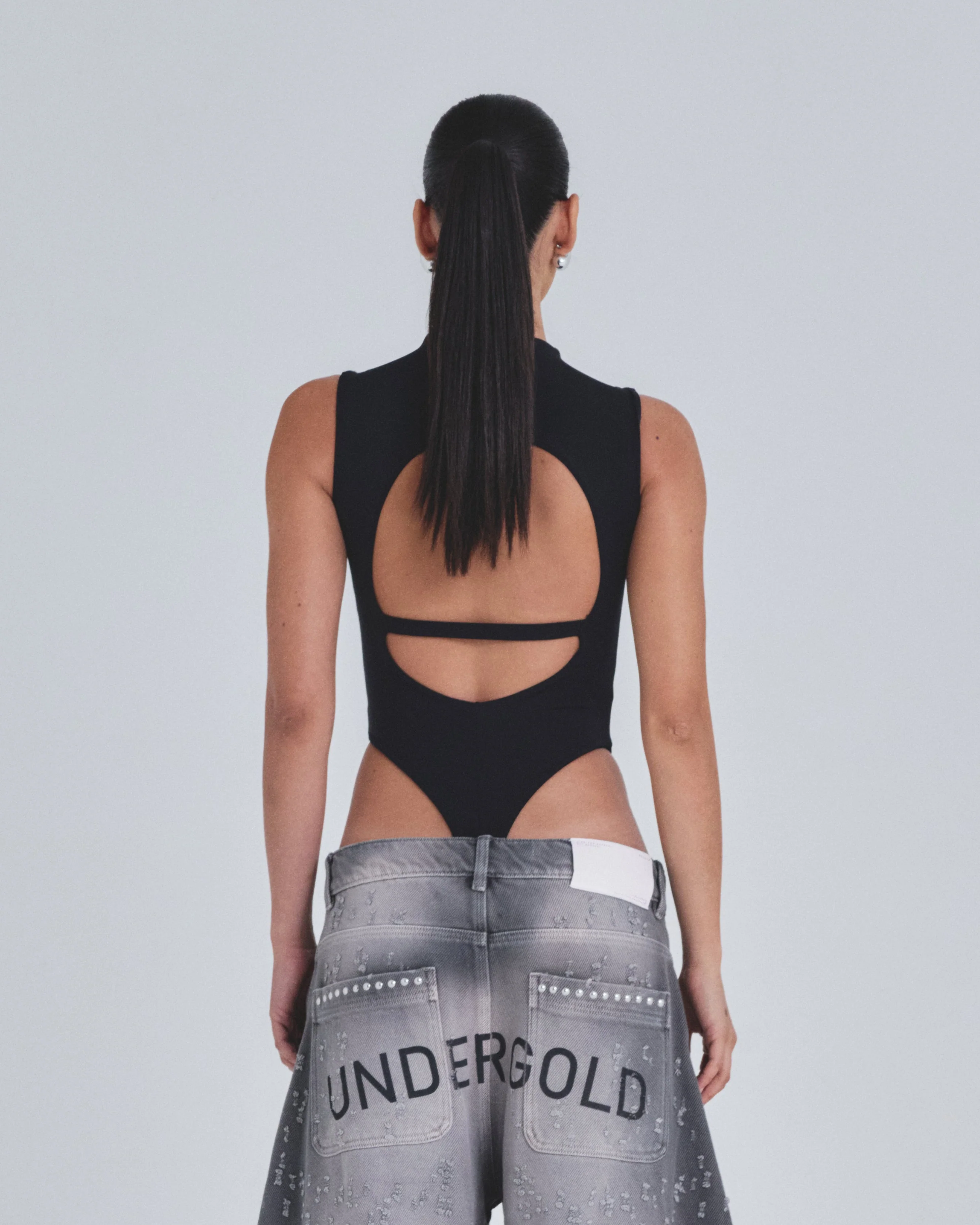 W Basics Asymetric Backless Body Black - Image 7