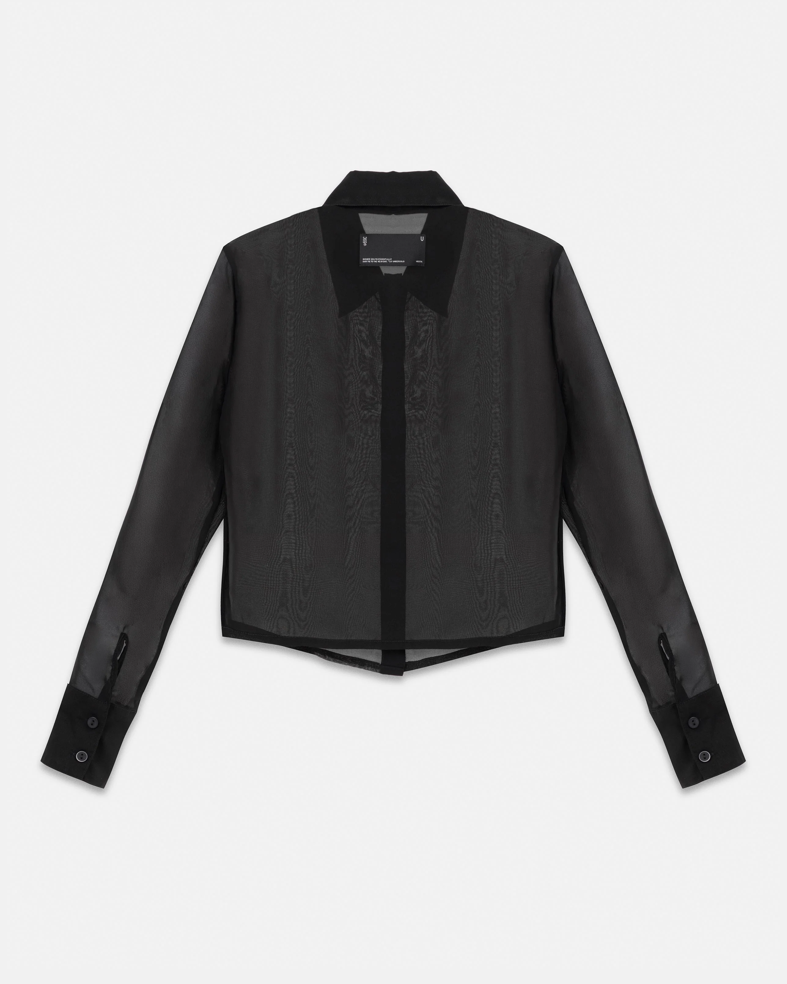 W Basics Transparent Shirt Black - Image 3