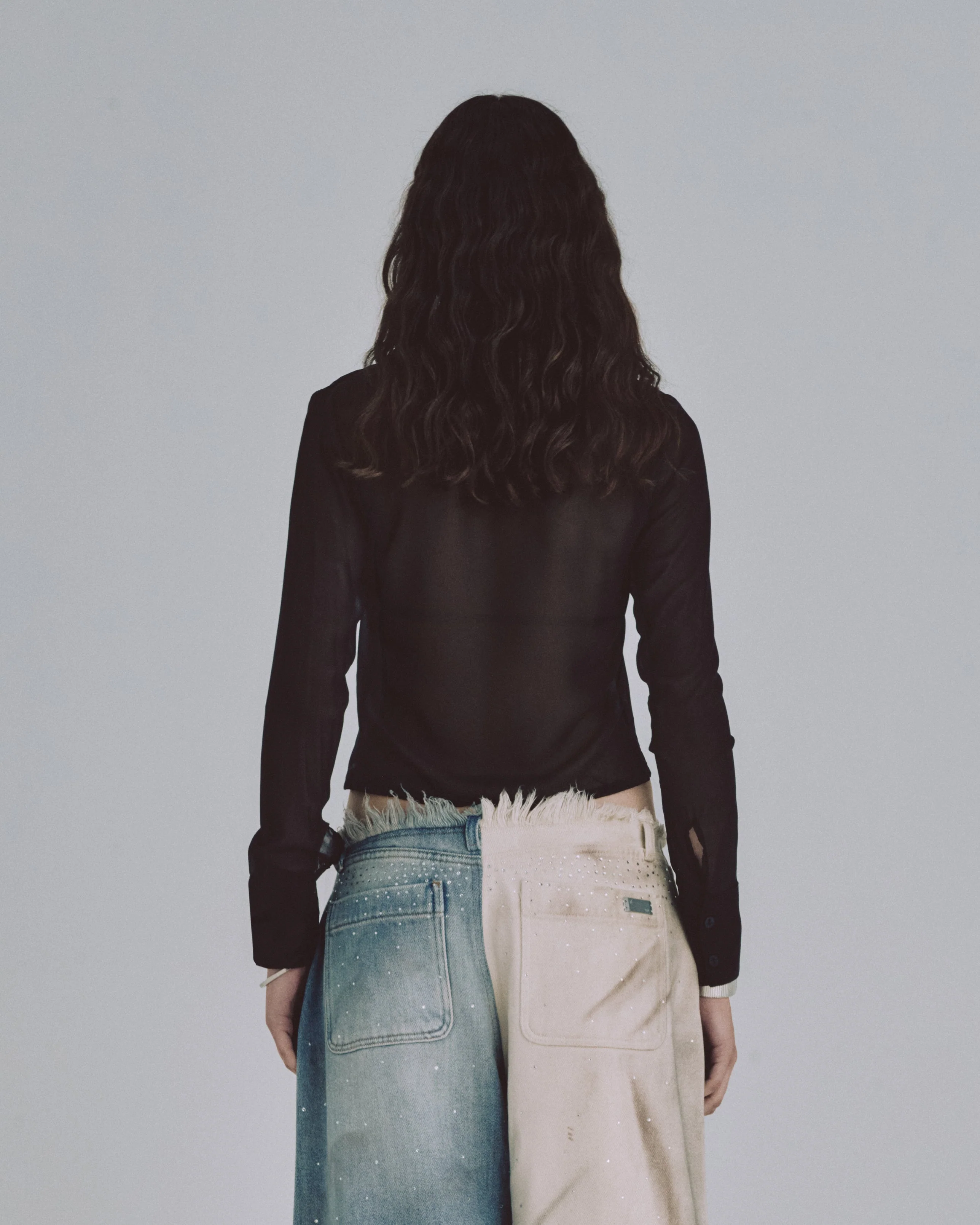 W Basics Transparent Shirt Black - Image 7