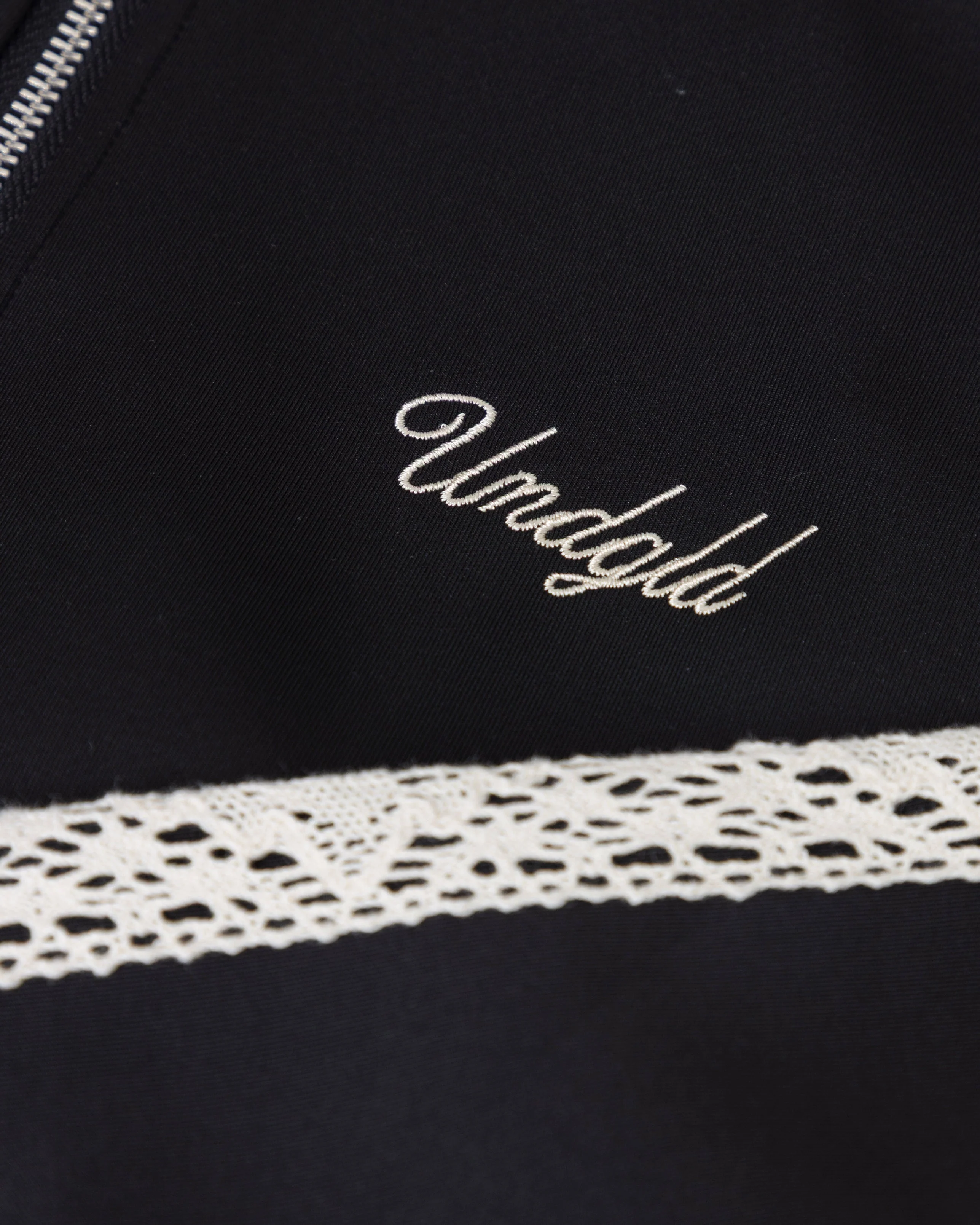 W Basics Undgld Lace-panel Track Jacket Black - Image 4