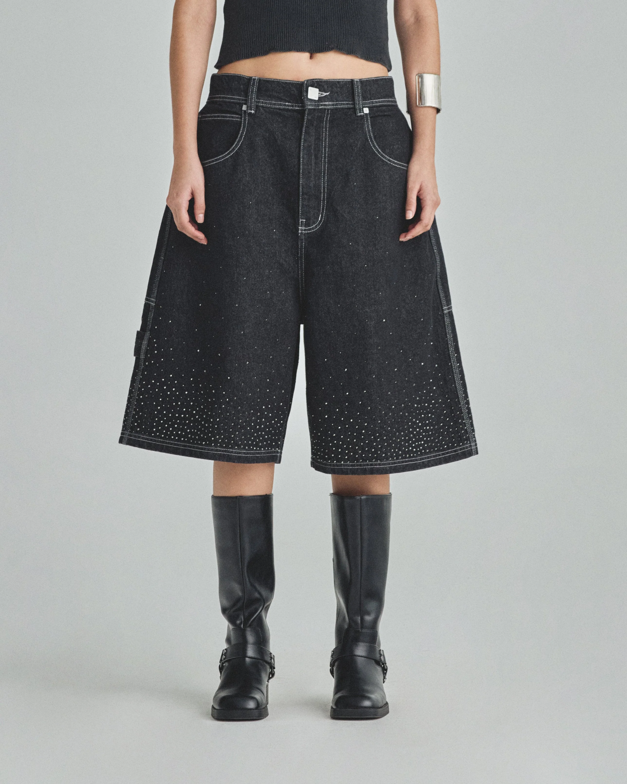 W Basics UNDRGLD Jorts Black - Image 2