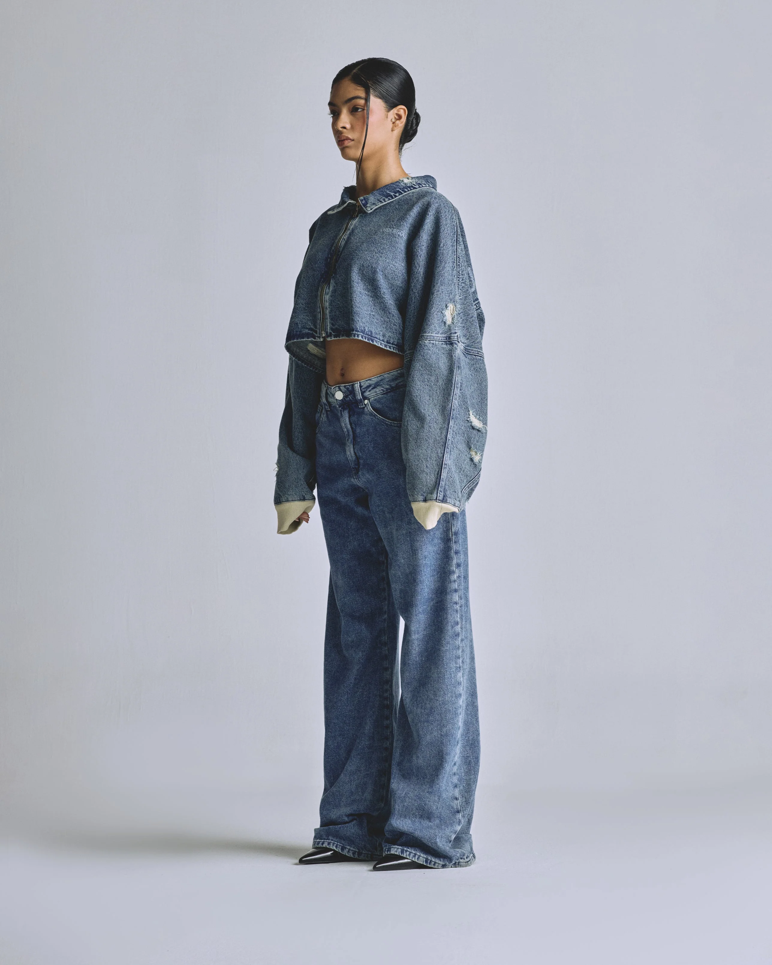W Basics UNGD Wide Jean Washed Blue - Image 5