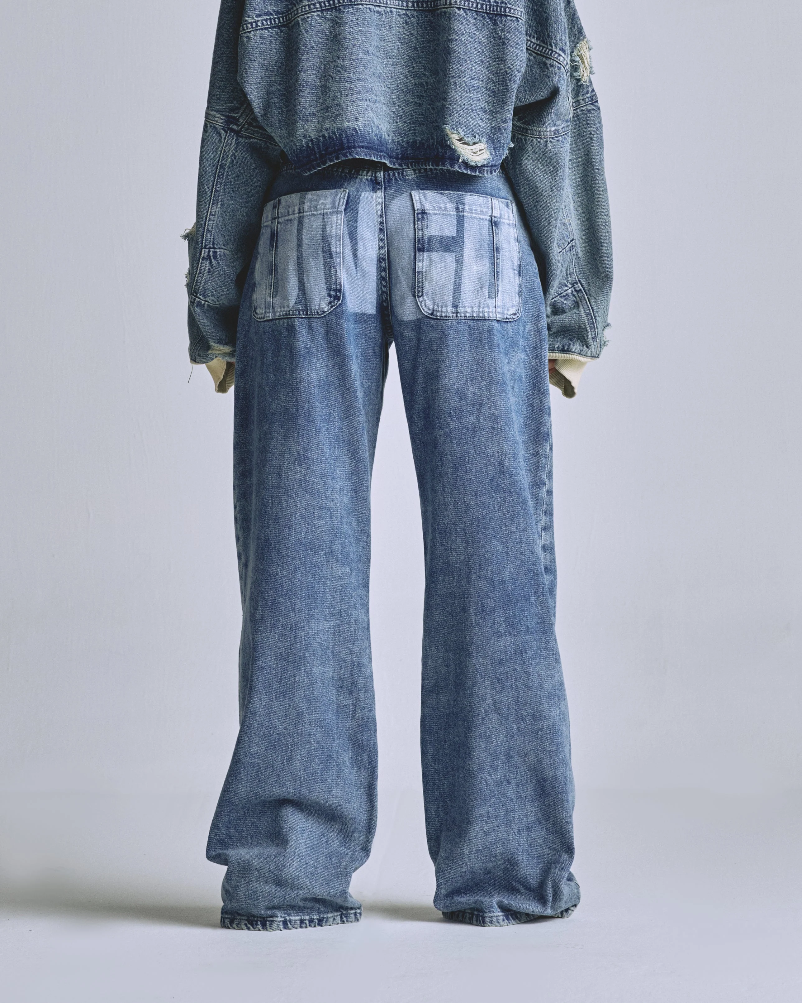 W Basics UNGD Wide Jean Washed Blue - Image 7