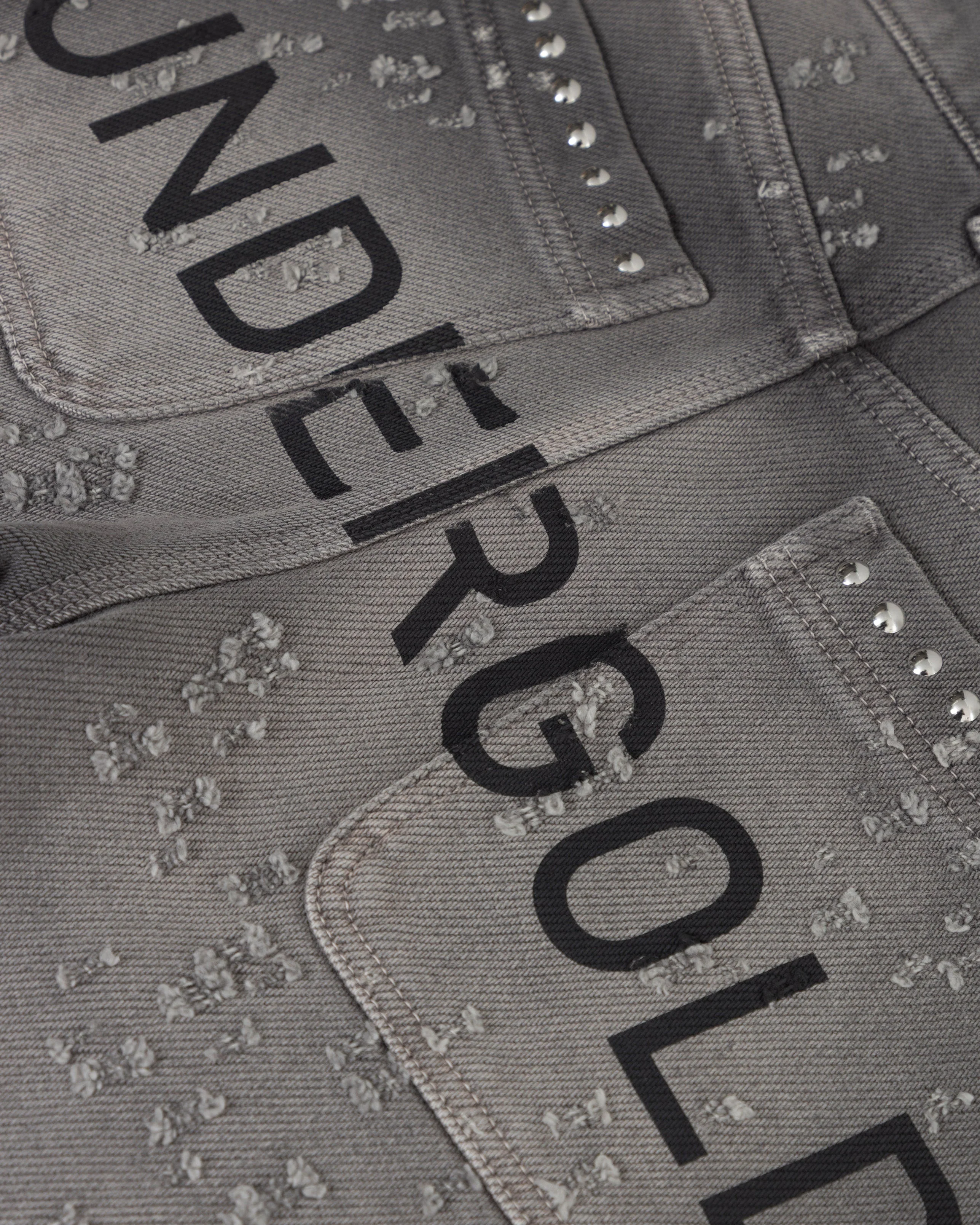 W Holy State Ripped Wide Jeans Washed Gray - Image 4