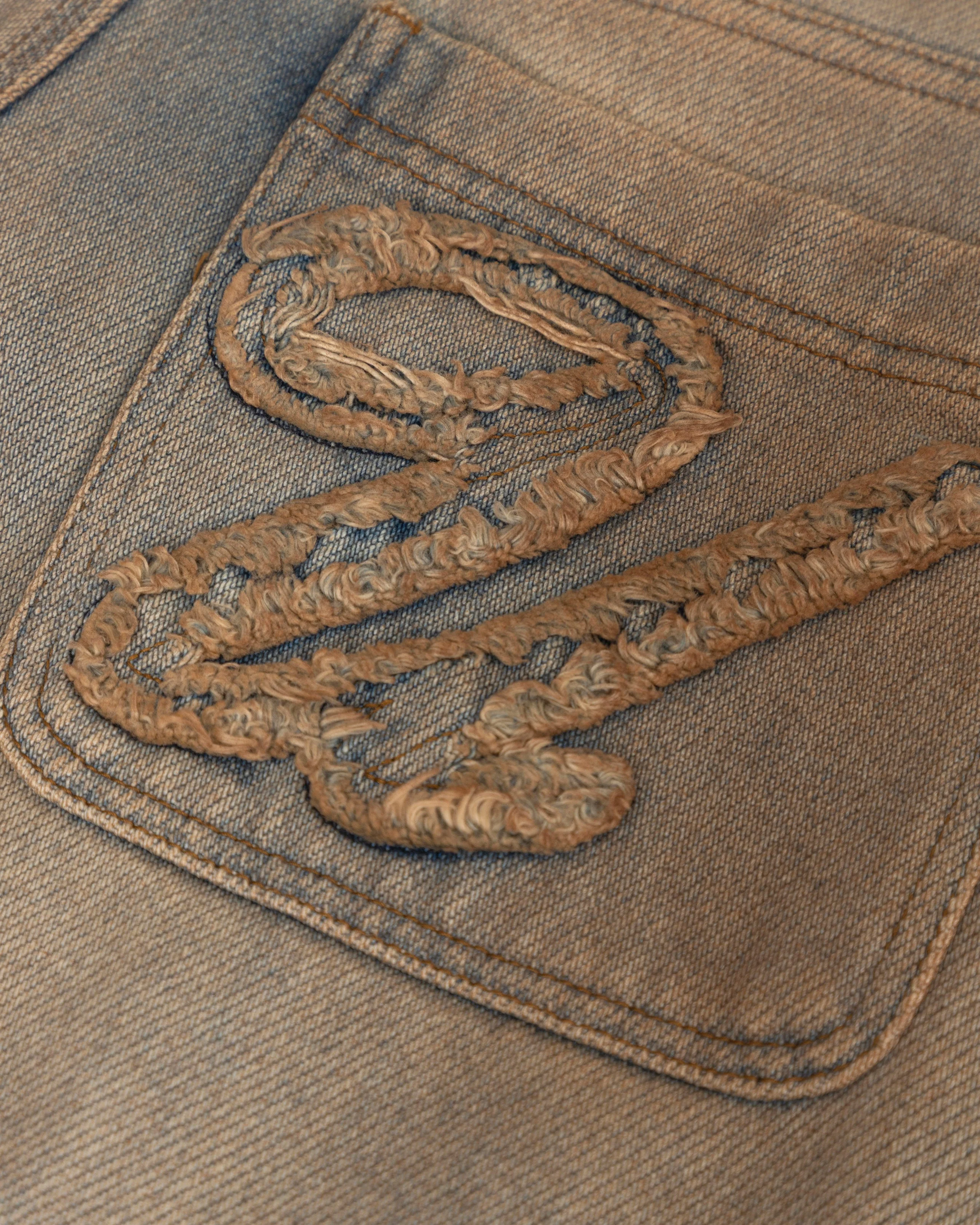 W Holy State Split Knee Wide Jeans Sand Blue - Image 6