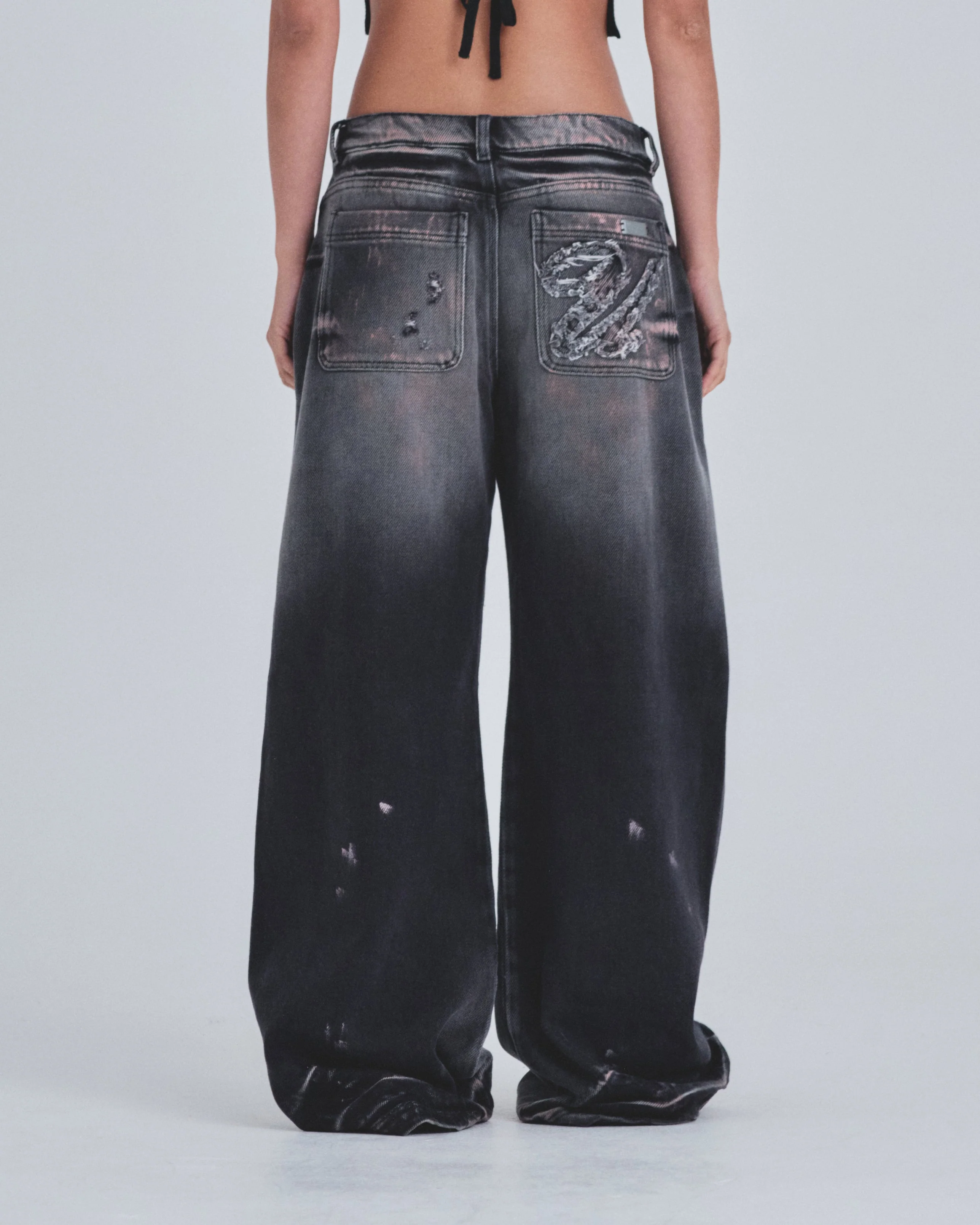 W Holy State U Wide Jeans Ash Black - Image 7