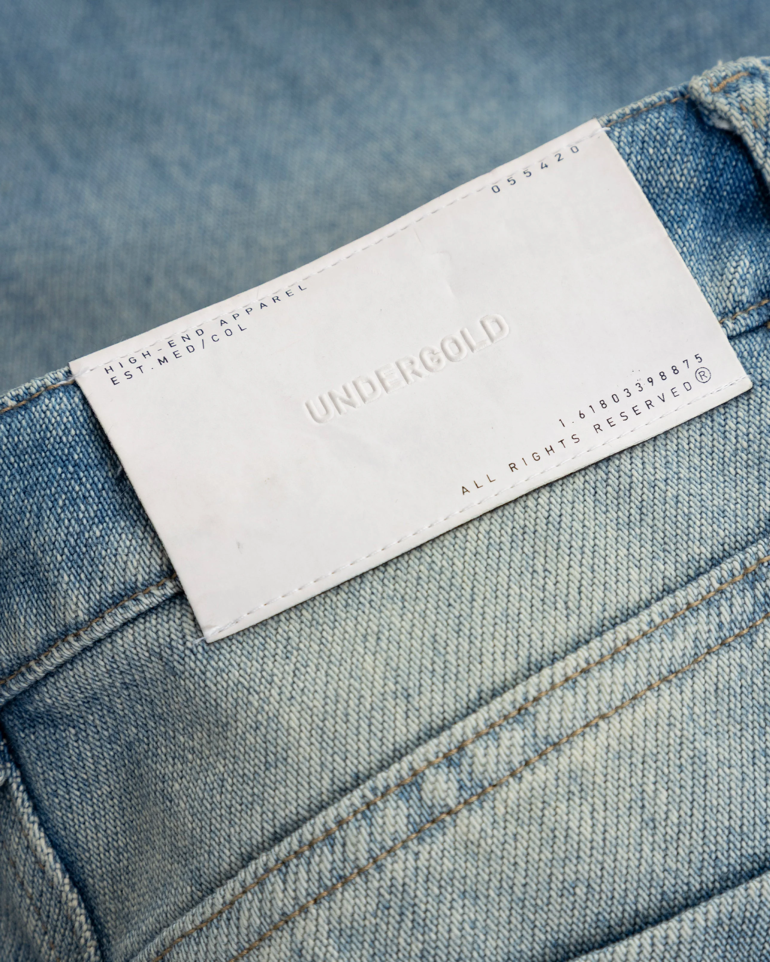 W Spring UNDRGLD Frayed Wide Jeans Blue - Image 5